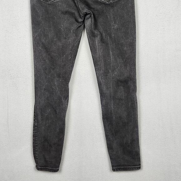AMERICAN EAGLE Jeans Womens Size 8 Short Black Next Level Stretch Distressed - Picture 9 of 14